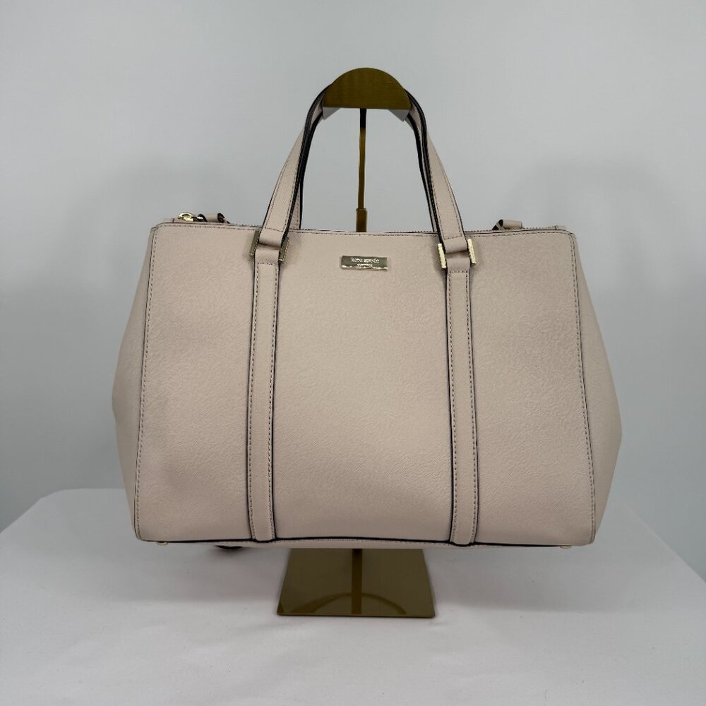 Kate Spade Newbury Lane Medium Satchel Saffiano Leather Cream - Picture 12 of 16